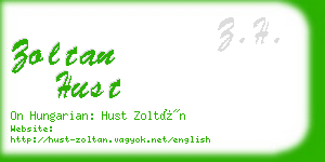zoltan hust business card